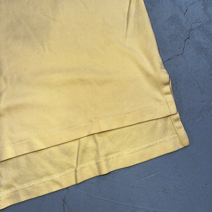 Polo Ralph Lauren Yellow Large Cotton Vintage Made USA Golf Polo Shirt