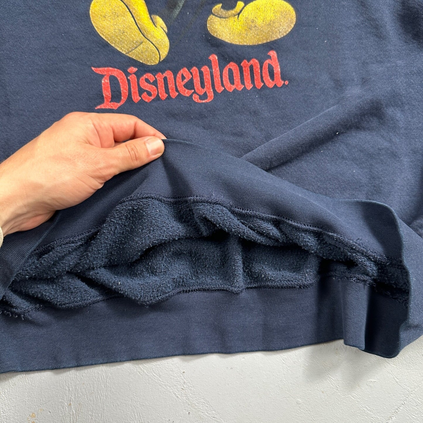 Disney Mickey Mouse VTG Sweatshirt Size 2XL Navy Crewneck Disneyland USA 90s