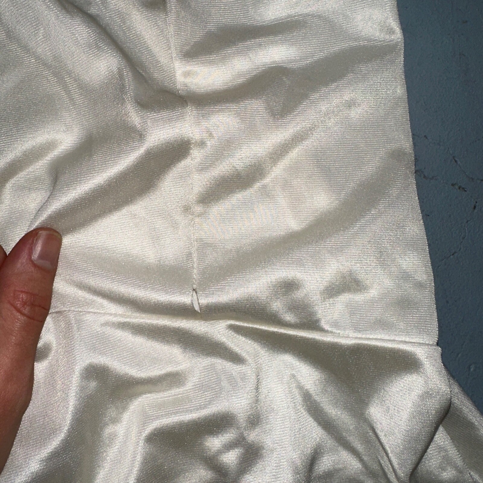 Vintage 1970s Sears Lingerie Slip Dress Sleepwear Full Sweep Nightgown Lace 70s