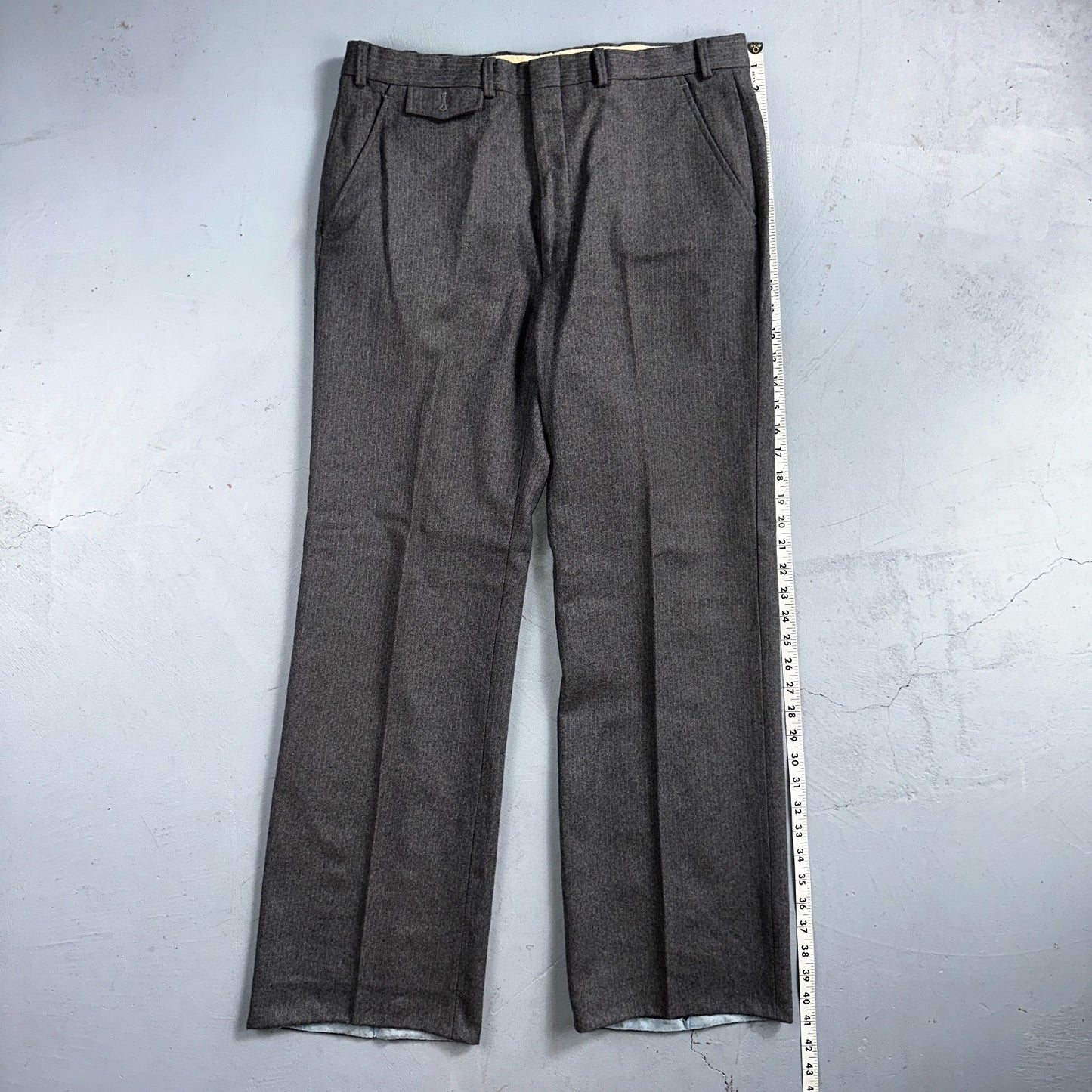 VTG Mens 2 PC Suit 41 Jacket Coat Pants Gray Rockabilly 80s Egon Von Furstenberg