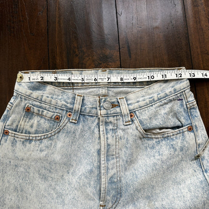 VTG 90s Levis 501 Button Fly 27x32 USA Tag Jeans Straight Wash Light X Act 25x30