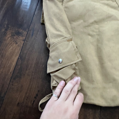 Vintage 1960s 60s Western Trails Gold Fishing Camping Vest Rockabilly Hunting