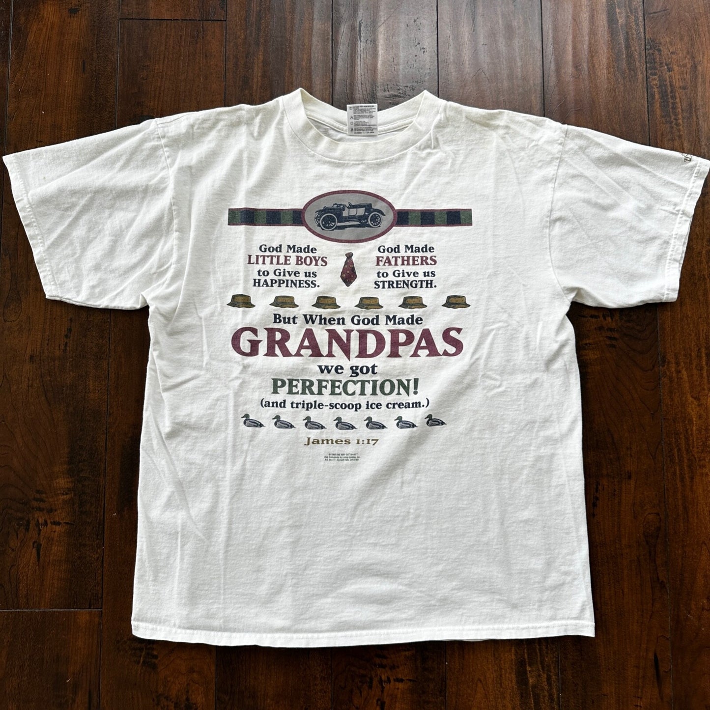 Grandpa Funny Vintage T Shirt Tultex Creepy Great Humor Perfection Ice Cream