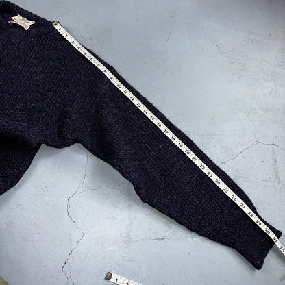 Vintage 70s Lord Jeff Hebrides Tweeds Pullover Sweater Large Purple 1970s Wool