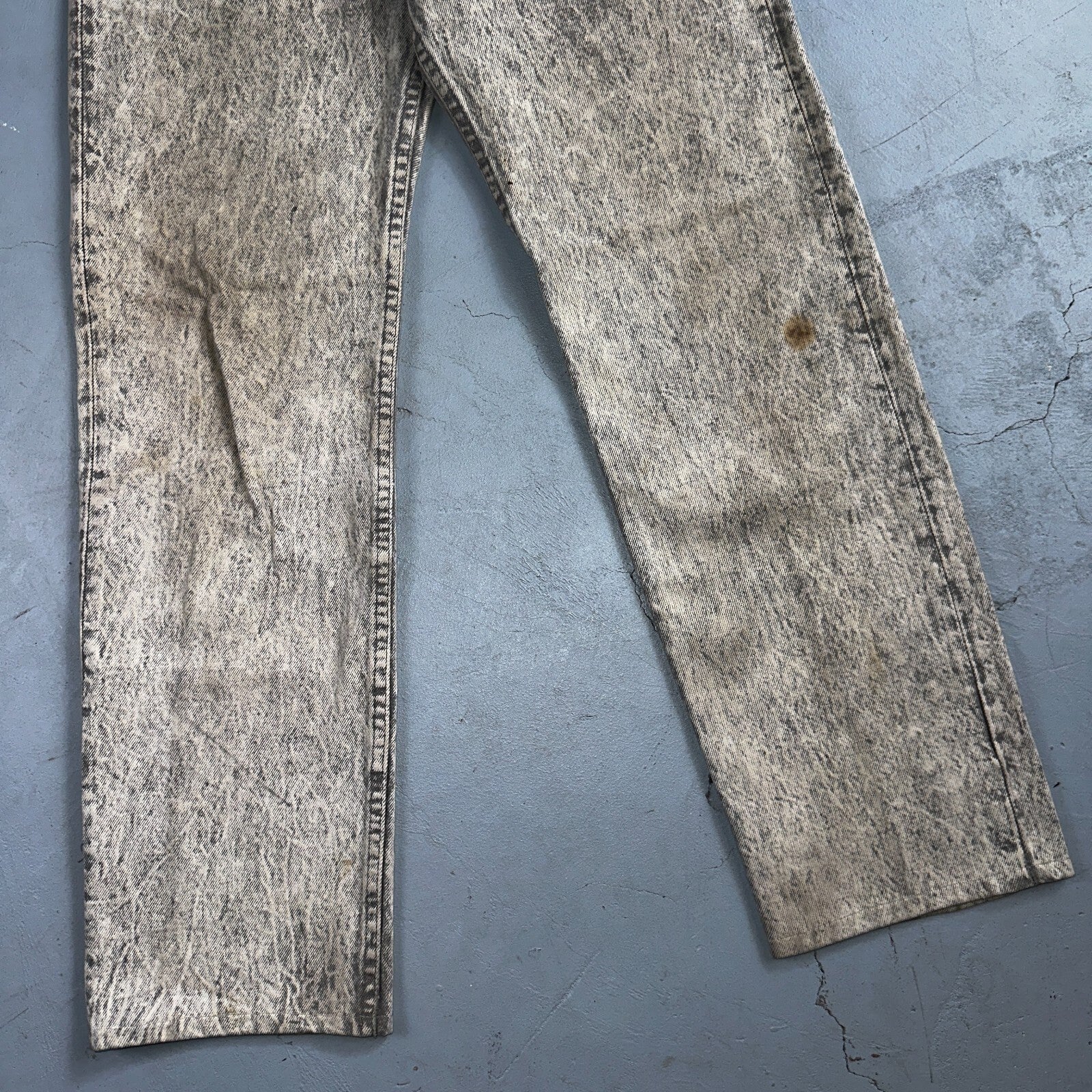 Levis 501 Vintage 80s USA XX Straight Leg Jeans Gray Acid Wash 28x30 Act 26x27