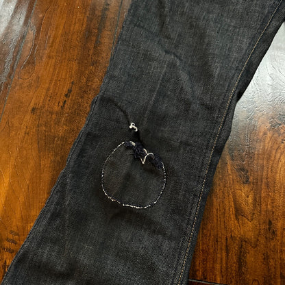 Levis VTG 1970s Red Tab 517 Talon Zipper Black 26x31 Boot Cut 70s Rare Jeans