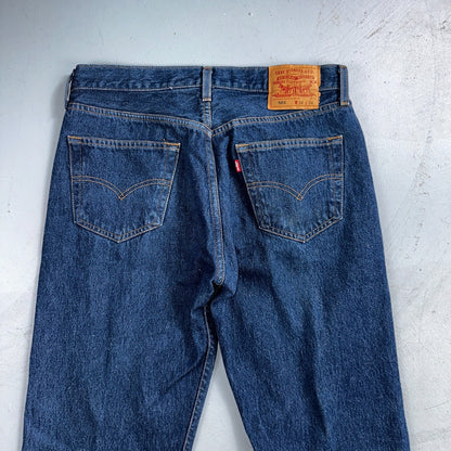Levis 501 Vintage Y2K 90s XX Straight Leg Jeans Blue Dark Wash 34x34 Act 32x33