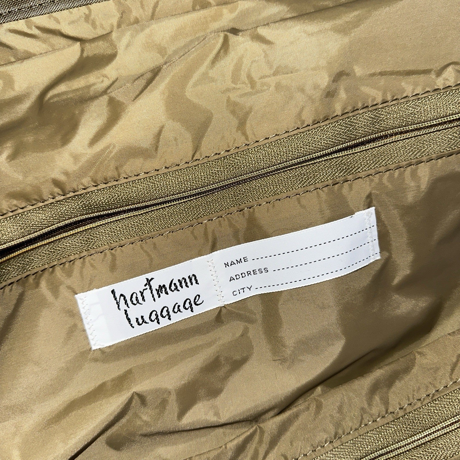 VTG Hartmann Garment Suit Bag Carry On Leather & Nylon 25x40 Luggage Hang up