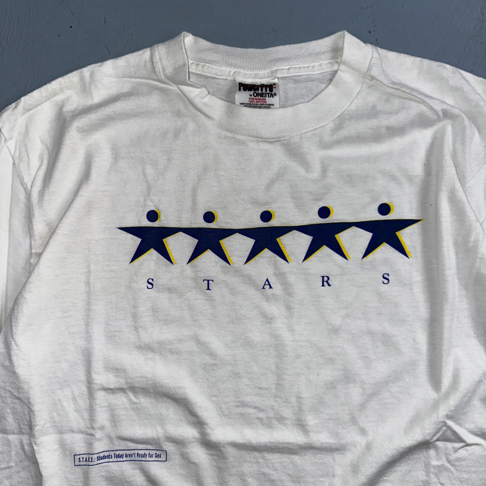 STARS Students Ready For S*x VTG T Shirt DARE Graphic Text Rare Single Stitch