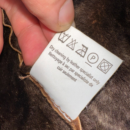 Bobby Jones XL Mens Coat Safari Parka Brown Leather Fur Lined Classy Long