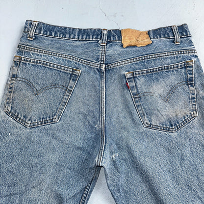 Levis 517 Vintage 80s USA Red Tab Bootcut Flare Blue Denim Jeans Act 34x30