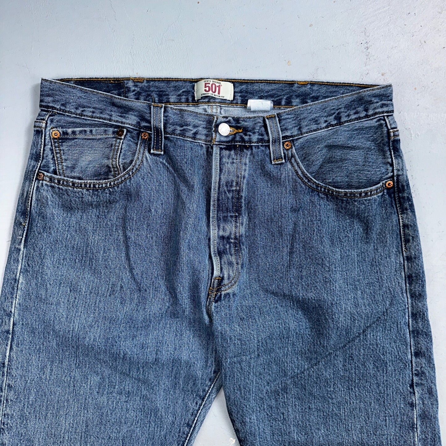 Levis 501 Vintage Y2K XX Straight Leg Jeans 38x32 Med Wash 2000s Act 35x30