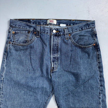 Levis 501 Vintage Y2K XX Straight Leg Jeans 38x32 Med Wash 2000s Act 35x30