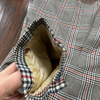 1960s 1970s Gray Cashemere Sport Jacket VTG Mens Suit 46 Rockabilly Stripe Plaid