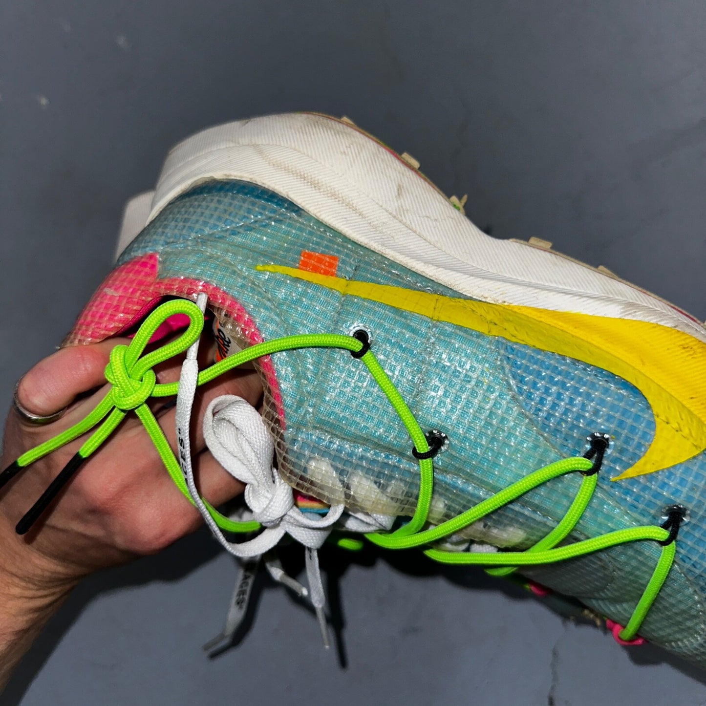 Nike Size 9W 7.5M Off White Virgil Abloh Vapor Street Polarized Blue CD8178-400