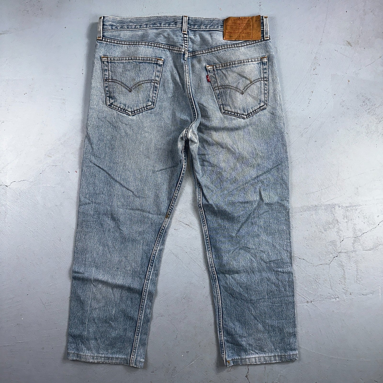 Levis 501 Vintage 90s Mex XX Straight Leg Jeans Blue Light Wash 36x30 Act 35x25