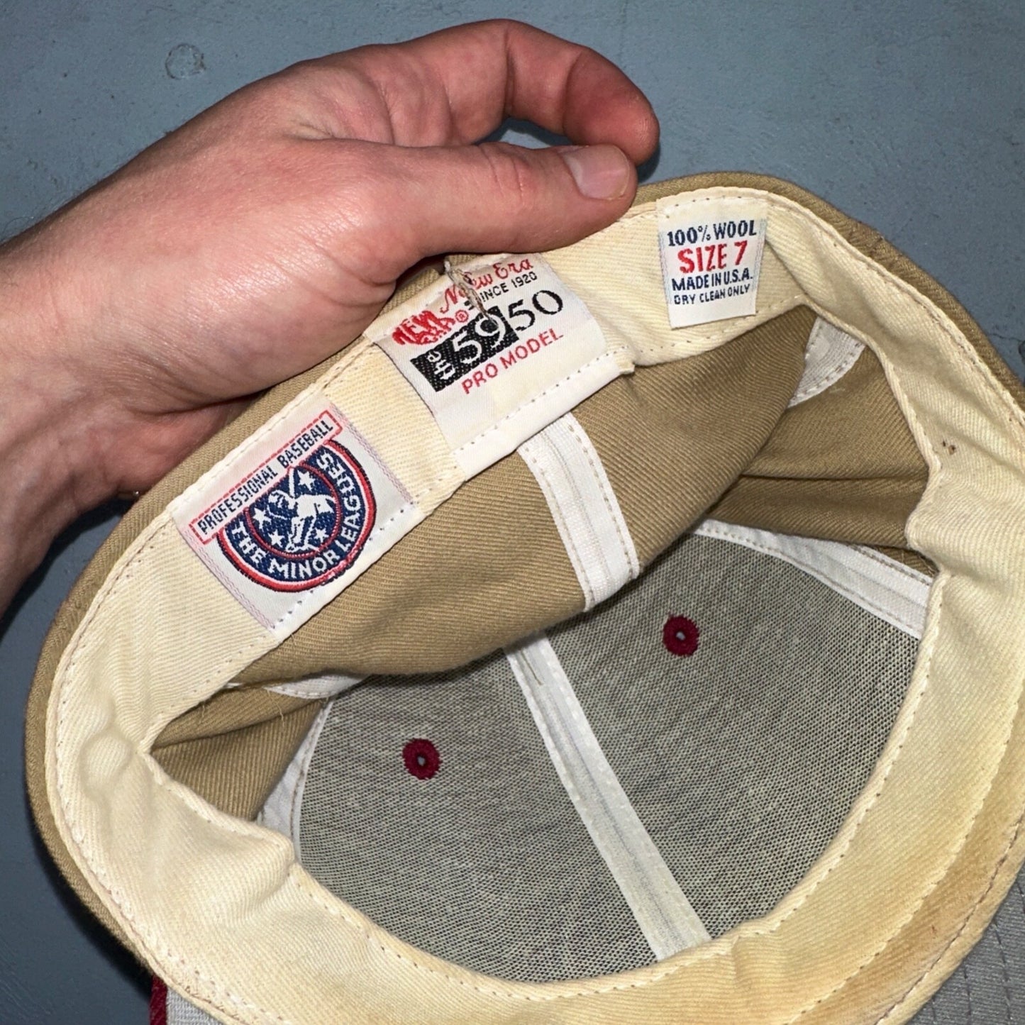 Vintage San Bernadino Stampeders Cap Hat Size 7 Wool New Era 5950 MILB