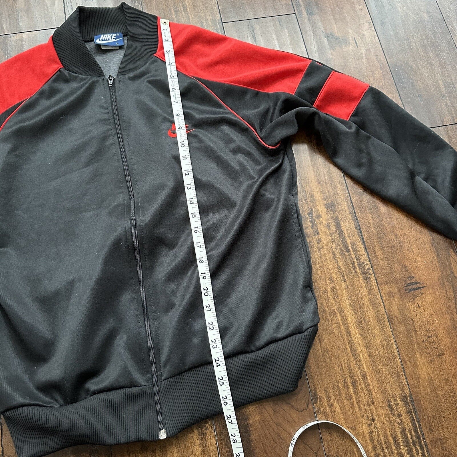 Vintage 1985 Nike Air Jordan Jacket Bred Chicago L RARE Black Red Japan 80s