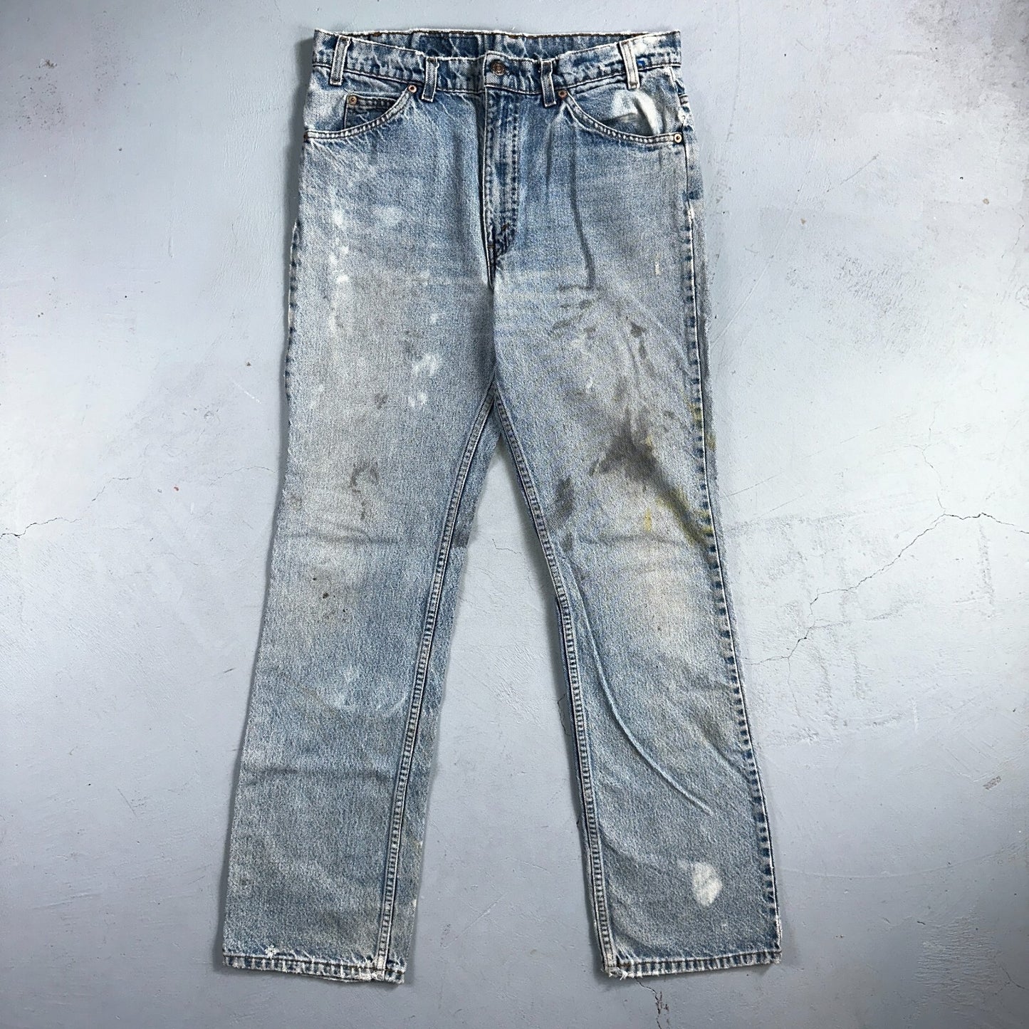 Levis 517 Vintage 90s USA Orange Tab Bootcut Flare Blue Worn Jeans Act 33x31