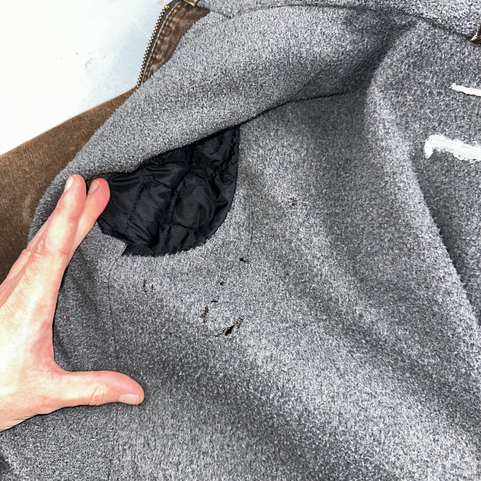 Carhartt Canvas Coat Bomber Jacket Workwear Hood Small Youth Boys Kids Detroit