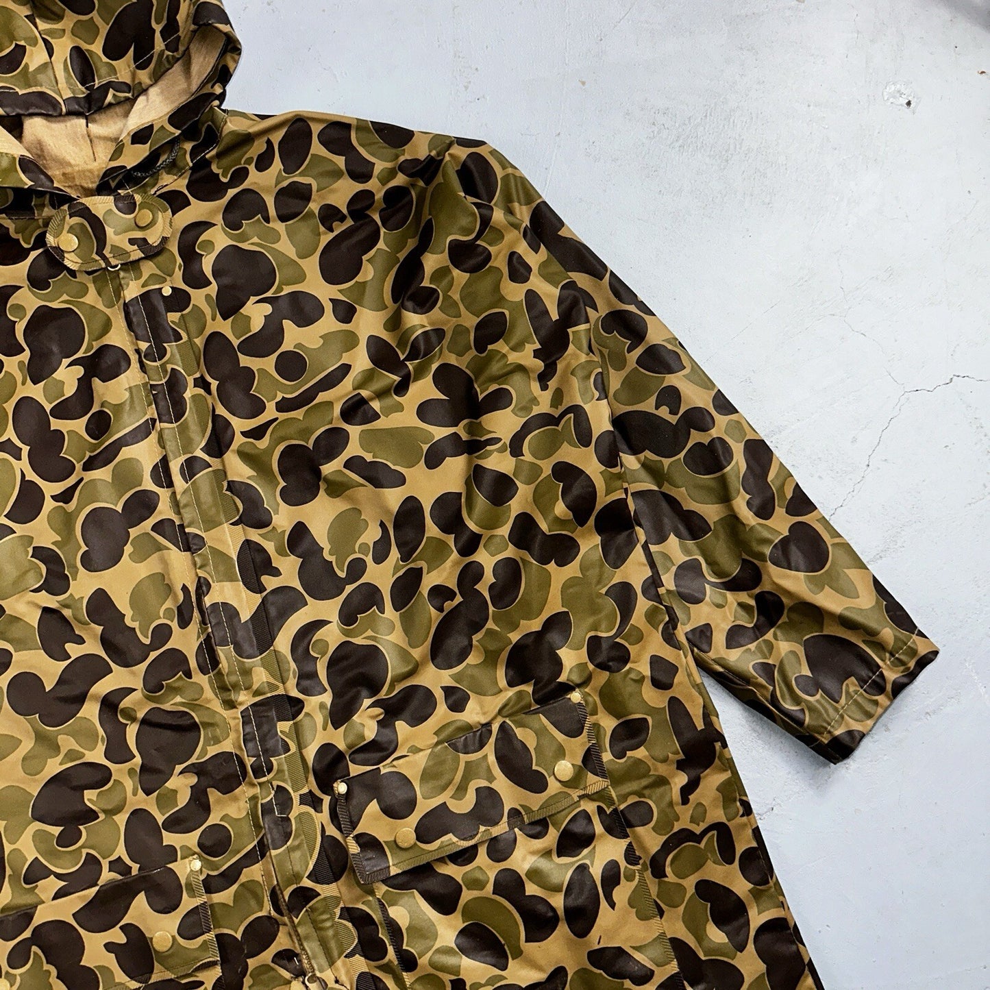 Dry Wear Rain Suit Adult Brown Green Camouflage Outdoor Hunting Mens XL Frogskin