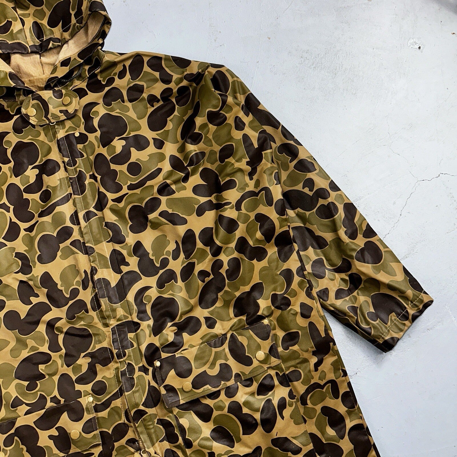 Dry Wear Rain Suit Adult Brown Green Camouflage Outdoor Hunting Mens XL Frogskin