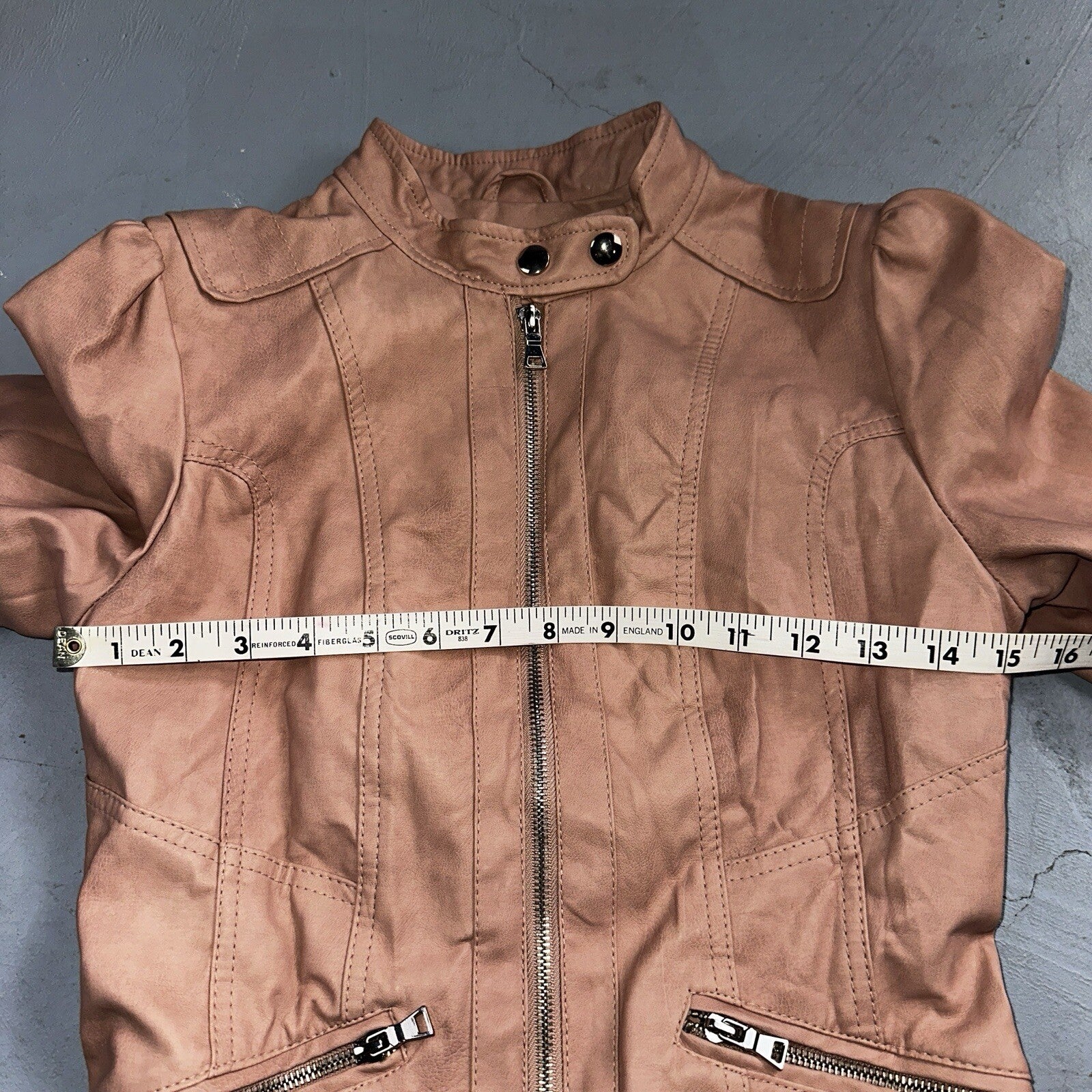 Black Rivet Women's Leather Jacket S Pink Moto Biker Zippered Baddie Biker