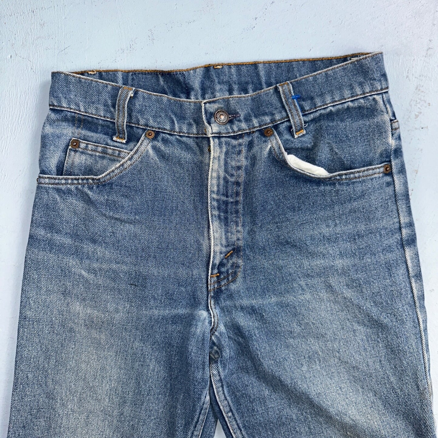 Levis 716 Vintage 80s USA Orange Tab Bootcut Flare Blue Bell Bottom Jeans 29x27