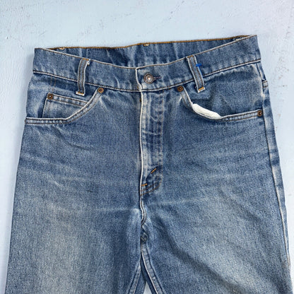 Levis 716 Vintage 80s USA Orange Tab Bootcut Flare Blue Bell Bottom Jeans 29x27