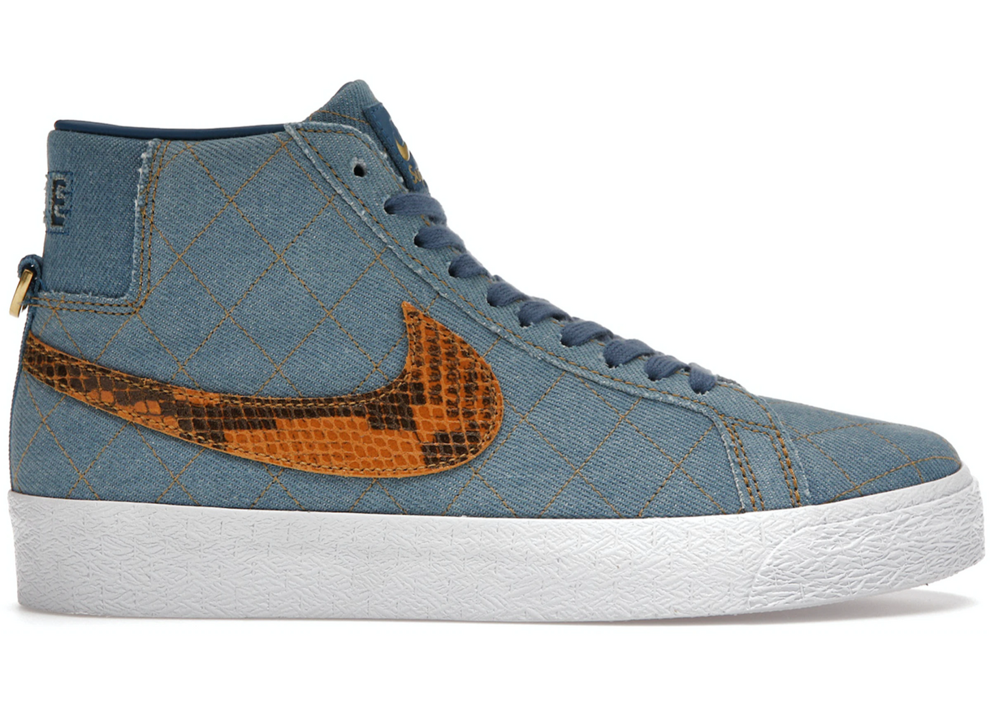 Nike Size 9.5 Supreme Blazer Mid SQ SB Denim -  DX8421-400