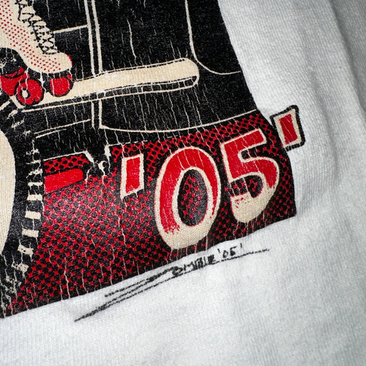 Head Funny Y2K 2005 VTG T Shirt Classic Antique Sports Cars Hot Girl USA Nascar