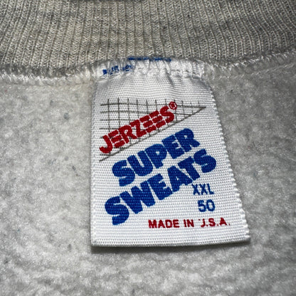 Tomorrow II Morrow Sweatshirt 90s VTG Crewneck USA Gray Construction 2XL Jerzees