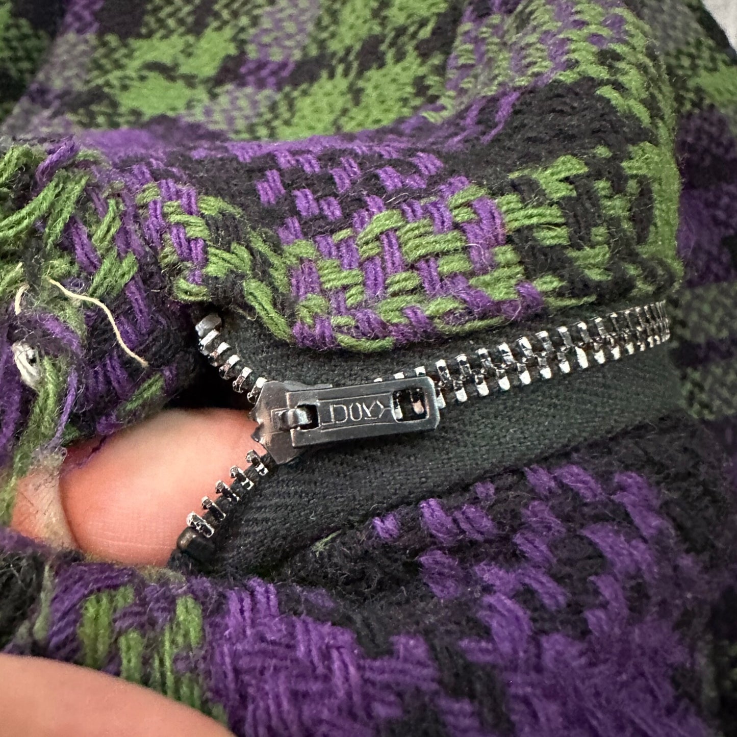 VTG USA Rockabilly Womens Dress Skirt 60s 70s Bottom Plaid Skate Grunge Pop