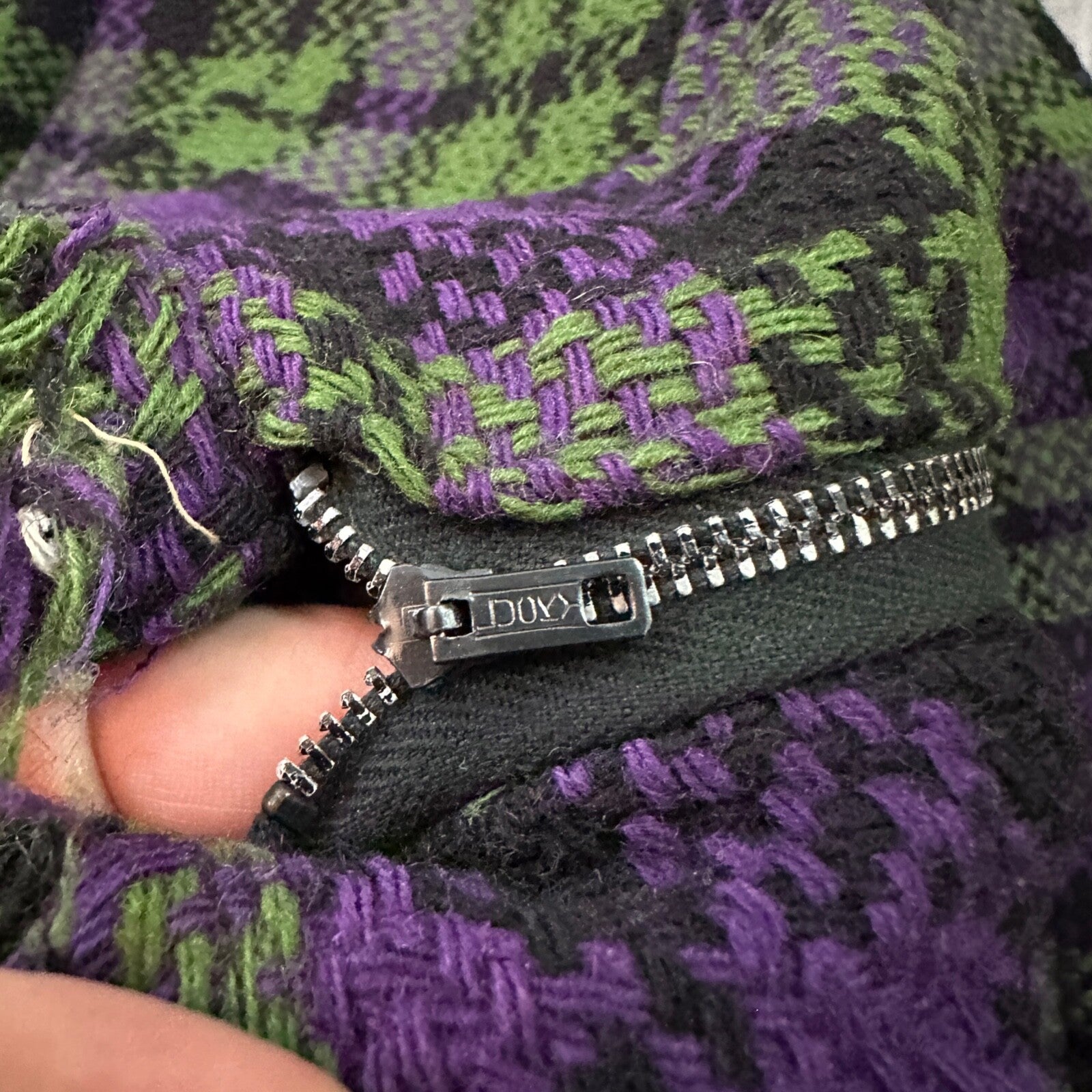 VTG USA Rockabilly Womens Dress Skirt 60s 70s Bottom Plaid Skate Grunge Pop