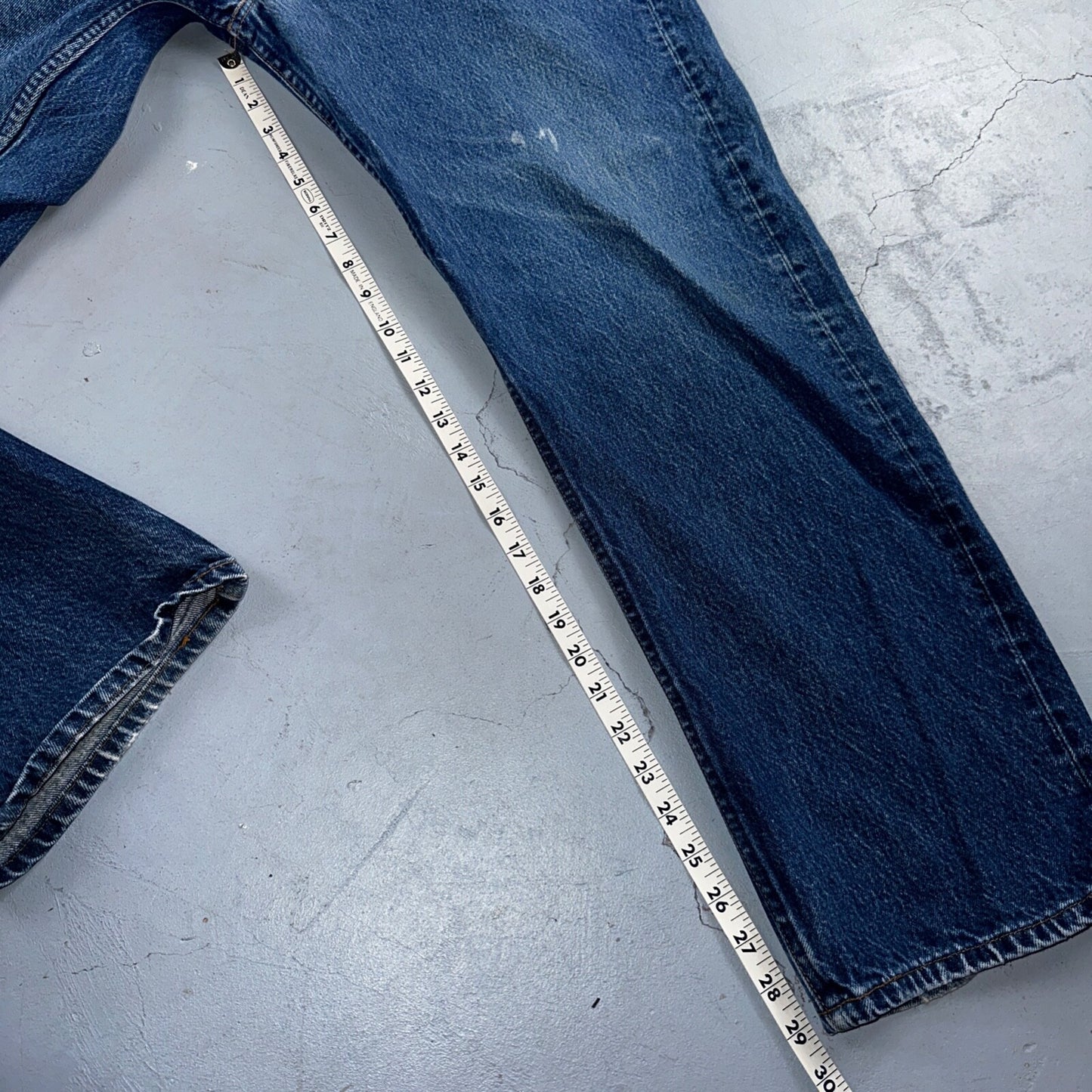 Levis 501 Vintage 90s USA XX Straight Leg Jeans Blue Med Wash 42x33 Act 37x29