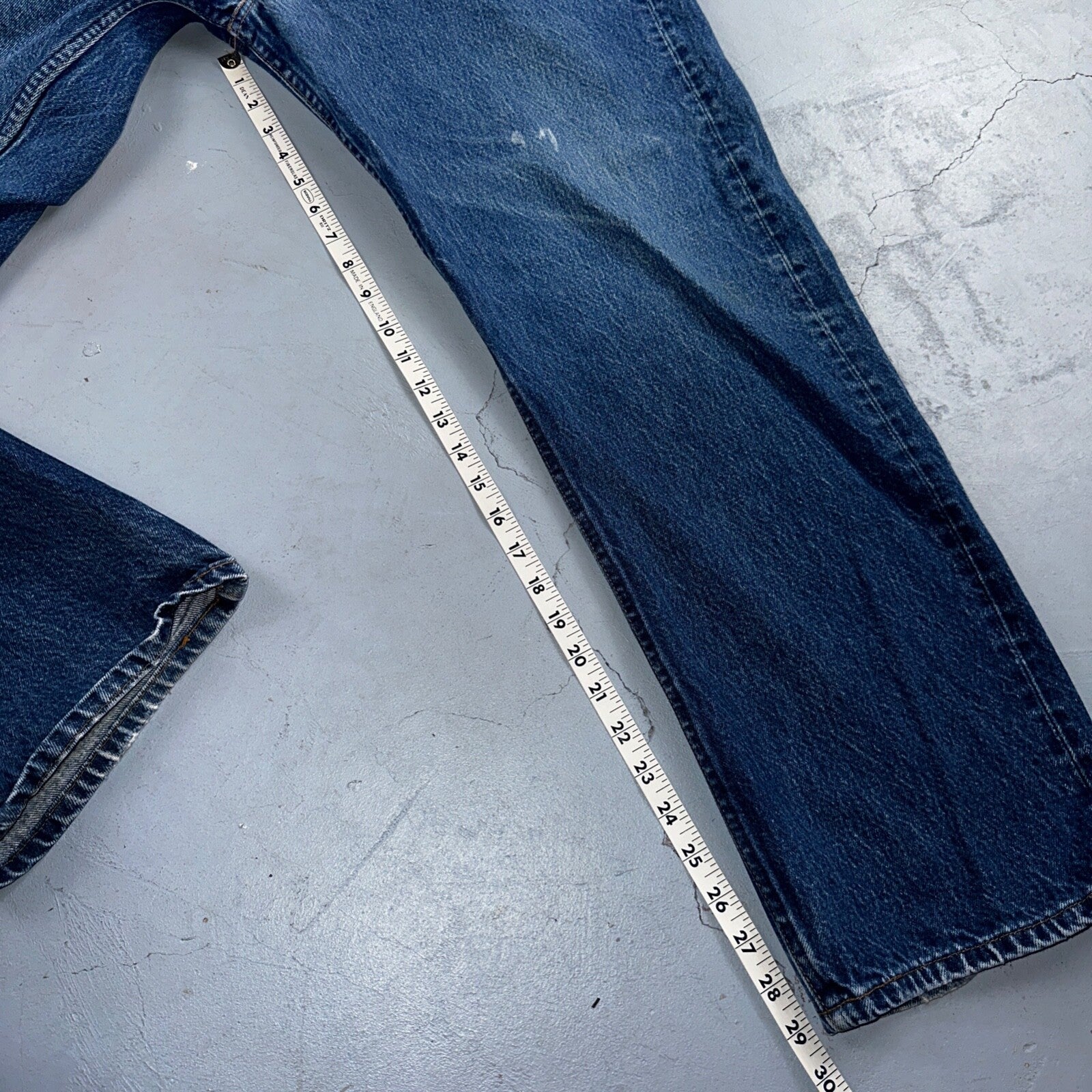 Levis 501 Vintage 90s USA XX Straight Leg Jeans Blue Med Wash 42x33 Act 37x29