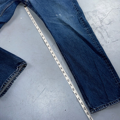 Levis 501 Vintage 90s USA XX Straight Leg Jeans Blue Med Wash 42x33 Act 37x29
