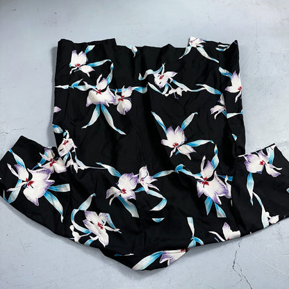 Hawaiian VTG Shirt Crop Rockabilly Floral Multi Color Robe 60s 70s Disco Hawaii