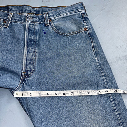 Levis 501 Vintage Y2K XX Straight Leg Jeans 90s Blue Light Wash 34x36 Act 32x34