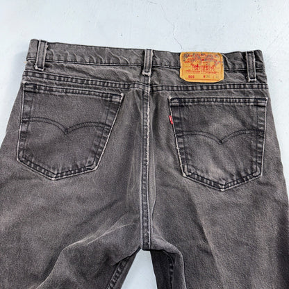 Levis 505 Vintage 90s USA Red Tab Jeans 36x32 Black Light Wash Act 34x27