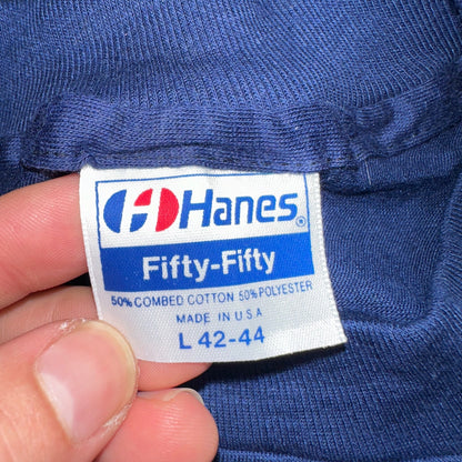 Hanes 80s Fit For Life VTG T Shirt Gym Fitness Large Single Stitch Graphic Cool