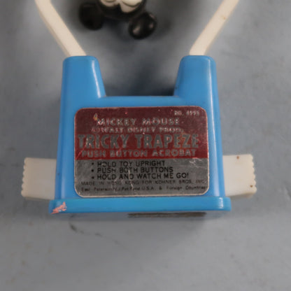 Kohner 1960 Mickey Mouse Tricky Trapeze Push Puppet Toy Vintage Disney No. 4995
