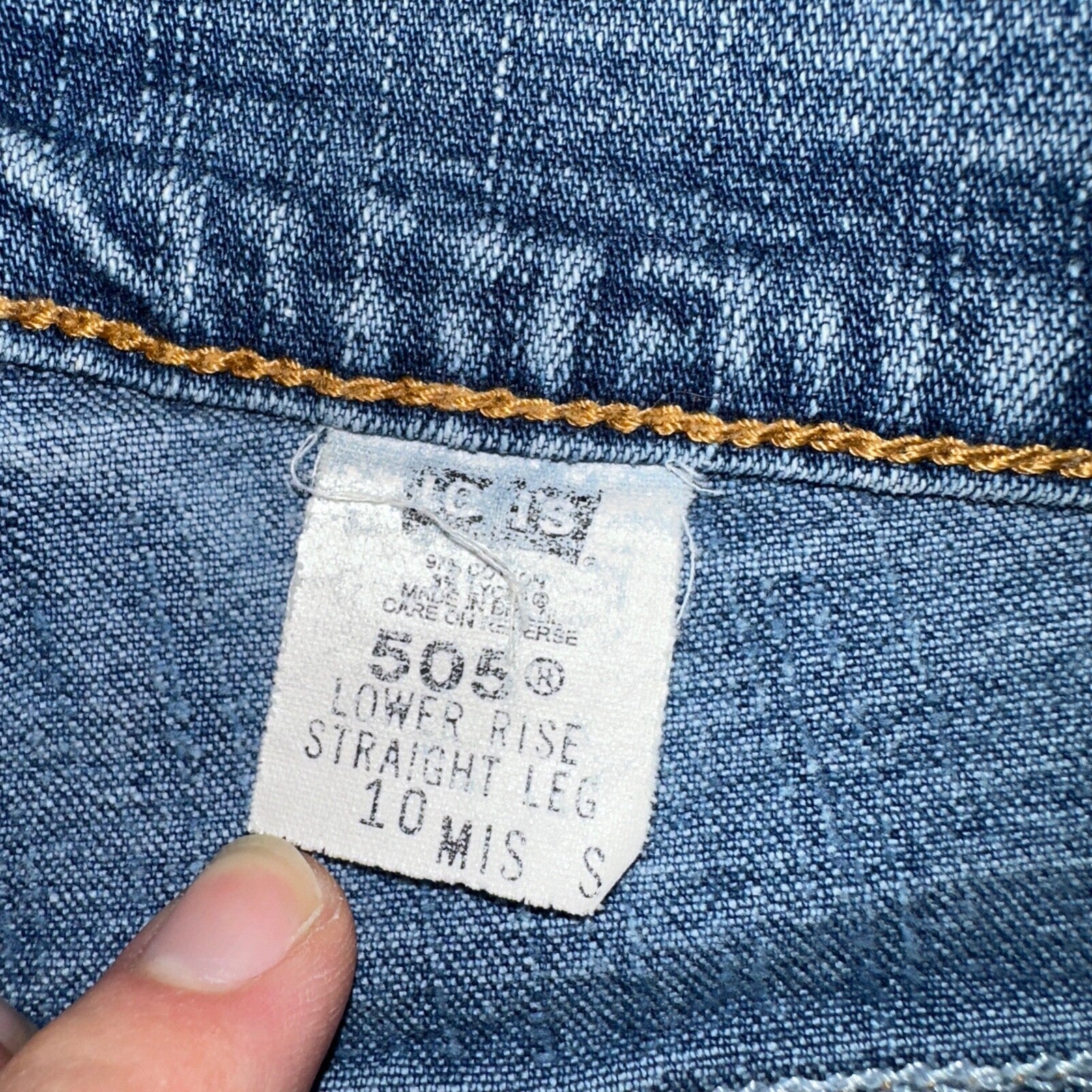 Vintage Levis 505 Straight Leg Jeans Womens 10 S Mis Blue USA 90s Y2K 29x28