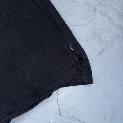 Disney Mickey Mouse 90s VTG T Shirt Polo Black Mens XL Cotton Basic Cute