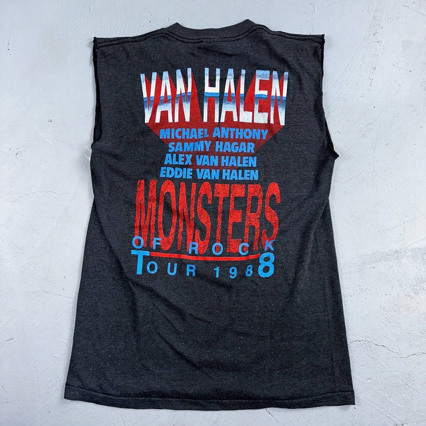 VTG Van Halen Monsters Rock Tour Shirt 1988 Single Stitch Tank Top Concert 80s