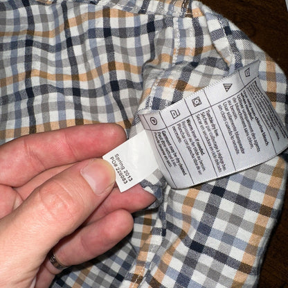 Carhartt Mens Size 2XL Relaxed Fit Blue Check Button Down Up Short Sleeve Shirt