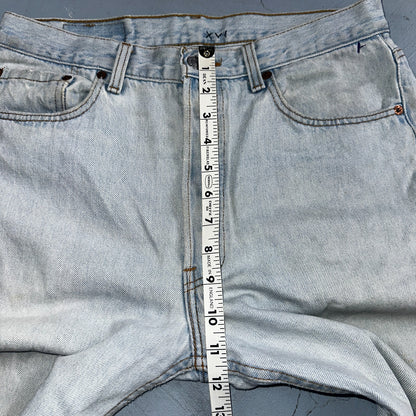 Levis 501 Vintage 90s USA XX Straight Leg Jeans Blue Light Wash 33x30 Act 31x29