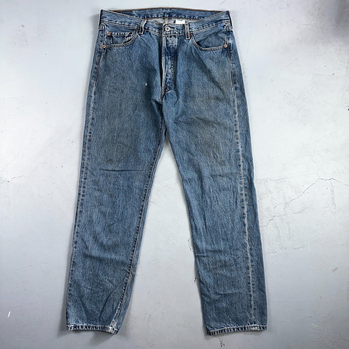 Levis 501 Vintage 90s XX Straight Leg Jeans Y2K Med Wash 36x34 Act 34x33