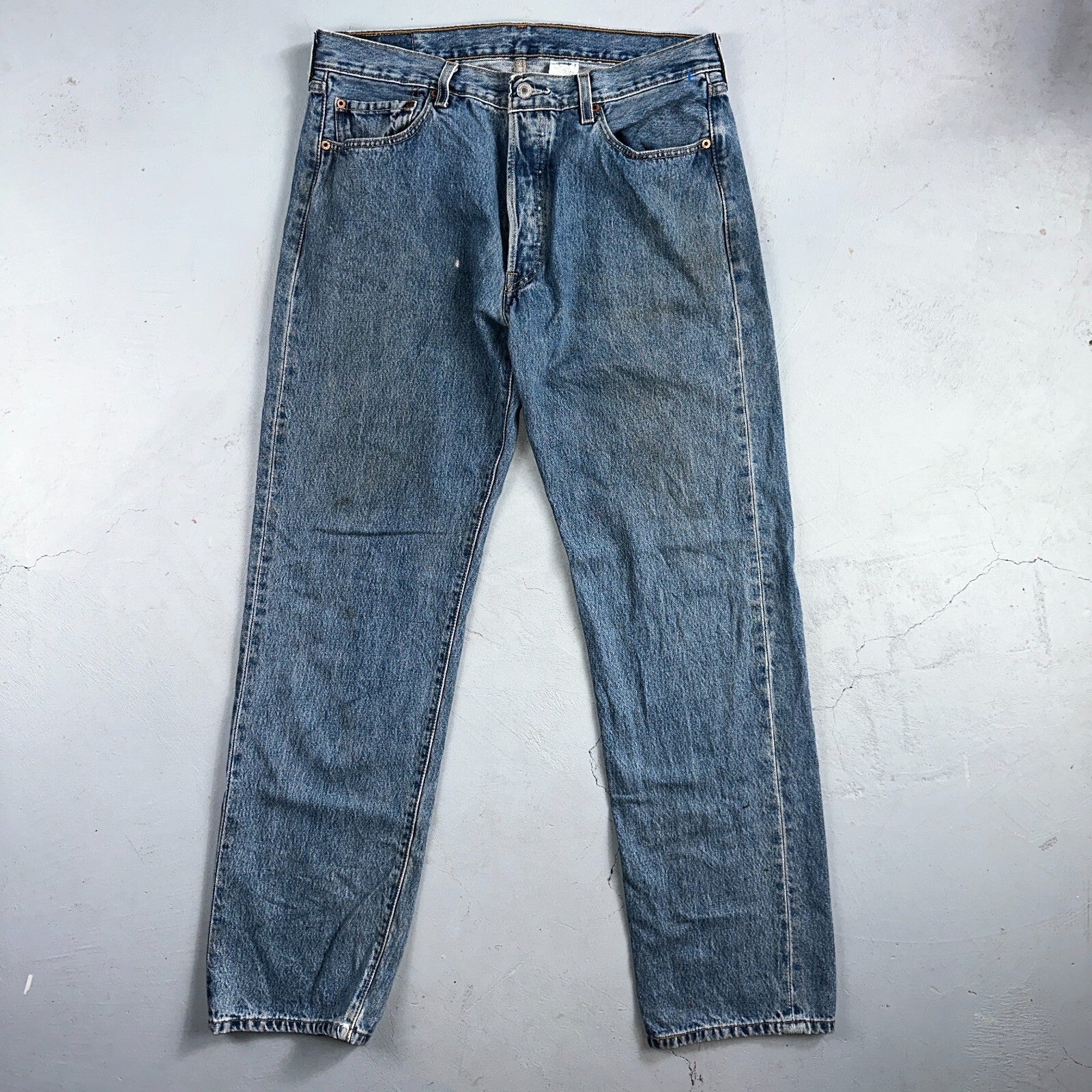 Levis 501 Vintage 90s XX Straight Leg Jeans Y2K Med Wash 36x34 Act 34x33