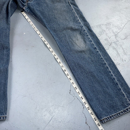 Levis 501 Vintage 90s Y2K XX Straight Leg Jeans Blue Light Wash 34x30 Act 31x29